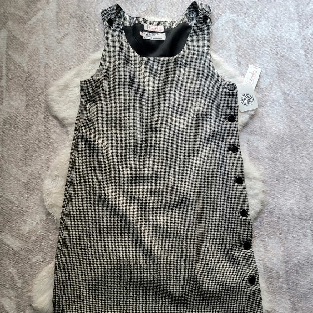 NWT Vintage Wool Button Gingham Dress Rafaella